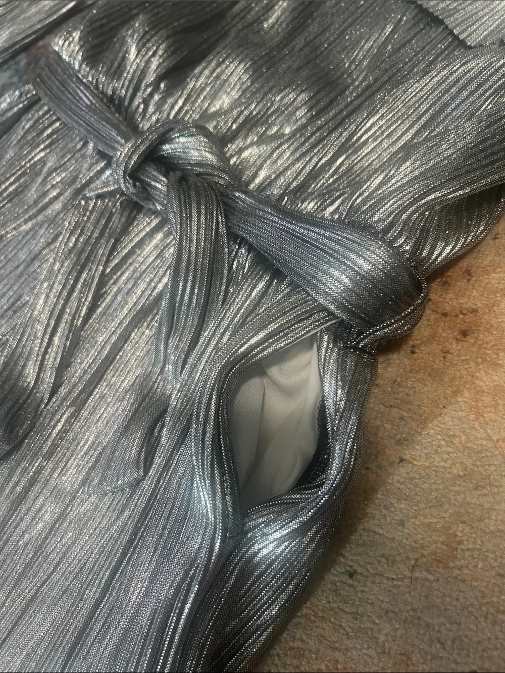 Justice NEW Girl’s Metallic Silver One-Shoulder Ruffle Jumpsuit
